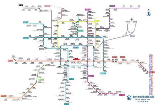 北京地铁线路图全新概览